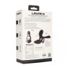 Triple Motor Vibrating Silicone Cockring - Black